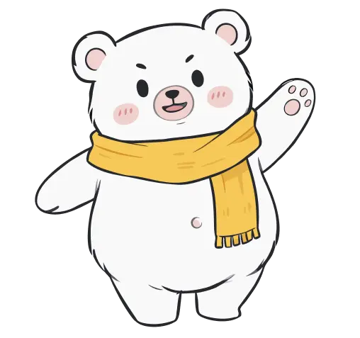 Puff the Polar mascot, pose 1