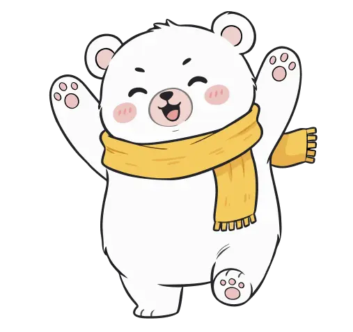 Puff the Polar mascot, pose 2